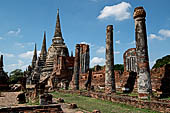 Ayutthaya, Thailand. Wat Phra Si Sanphet, ruins of the eastern viharn, known as Viharn Luang (the Grand Hall). 